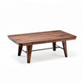 Wooden coffee table with metal support 100 x 60 x 40cm for living room