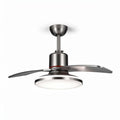 Ceiling fan with integrated light fixture brushed nickel finish 52 inches