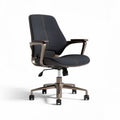Office chair with ergonomic design upholstered in gray fabric 60 x 60 x 100cm