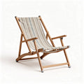 Wooden folding chair with fabric seat and back for outdoor use 85 x 60 x 90cm